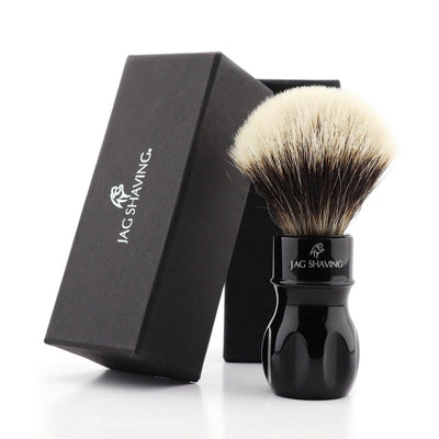 Classic Silvertip Badger Shaving Brush - Black Handle - JAG SHAVING