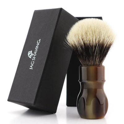 Pure Silvertip Badger Shaving Brush - Brown Handle - JAG SHAVING