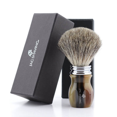 Super Badger Shaving Brush - Black Resin Handle 