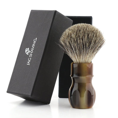 Super Badger Shaving Brush - Horn Replica